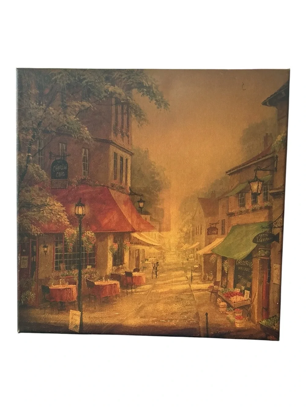 💟Charlie's Cafe Ruane Manning Canvas Wall Art Prints Set of 2 12×14